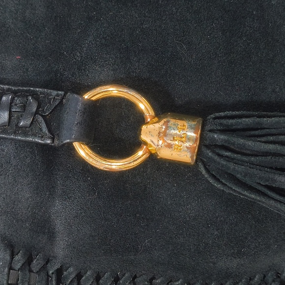 Ralph Lauren Black suede crossbody bag Real Leather - Picture 2 of 6